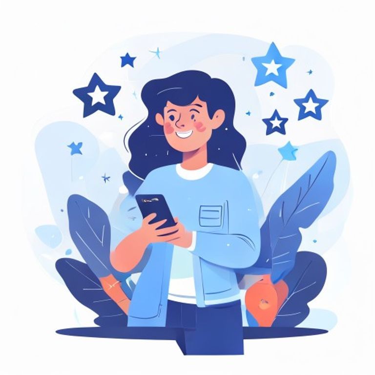 Dono de negócio local vendo avaliações 5 estrelas no celular